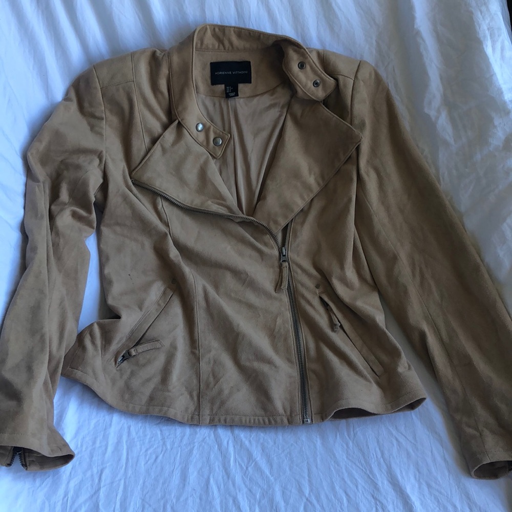 Adrienne Vittadini Asymmetrical Zip Moto Jacket